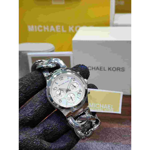 MK Silver-Tone Chronograph Watch