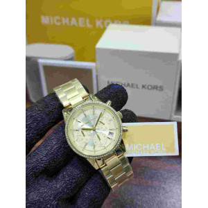 MK Women's Chronograph Watch – Gold-Tone Stainless Steel