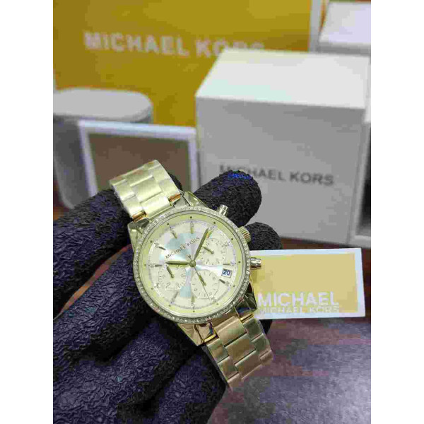 MK Women's Chronograph Watch – Gold-Tone Stainless Steel