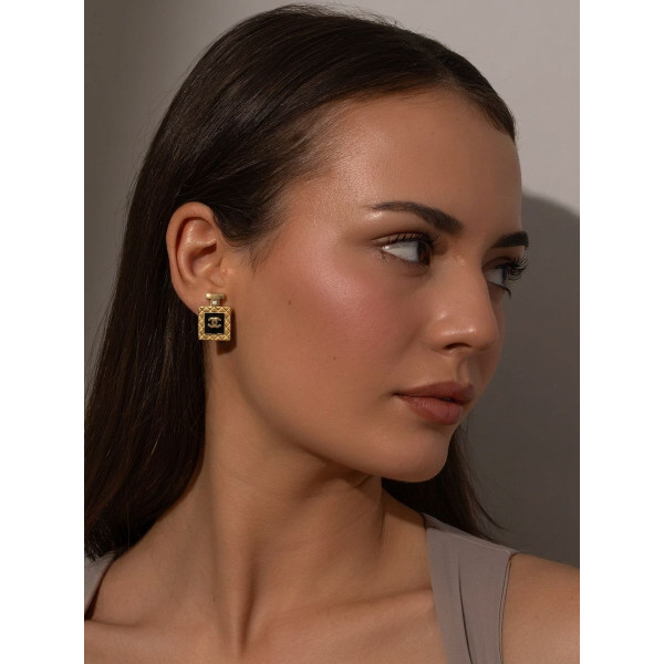 Chanel Perfume Bottle Motif Stud