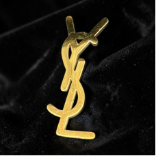YSL Monogram Gold Threader Earring