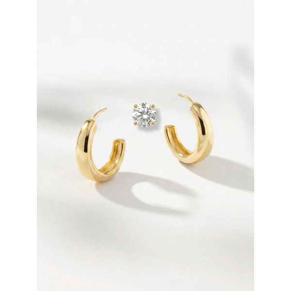 Essential Gold & Crystal Stud Set