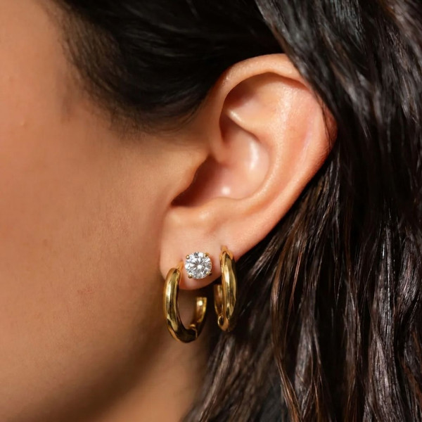 Essential Gold & Crystal Stud Set