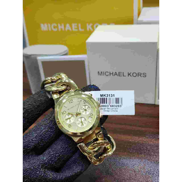 MK Gold-Tone Chronograph Watch