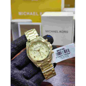MK Women's Gold-Tone Chronograph Watch