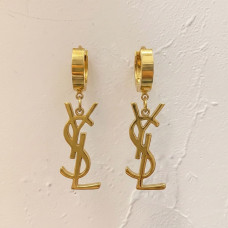 YSL Monogram C-Hoop Drop