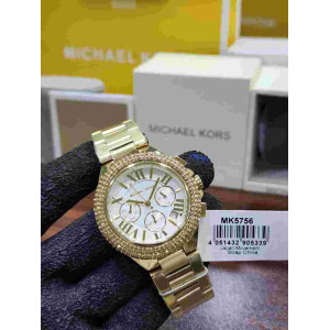 MK Ritz Gold-Tone Crystal Chronograph Women's Watch
