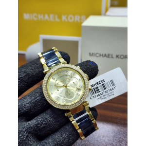 MK Chronograph Watch gold-tone stainless-steel bracelet