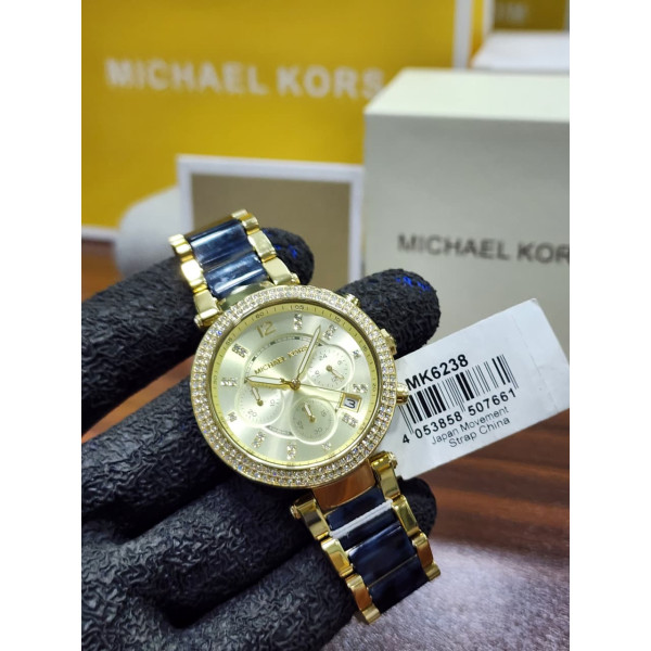 MK Chronograph Watch gold-tone stainless-steel bracelet