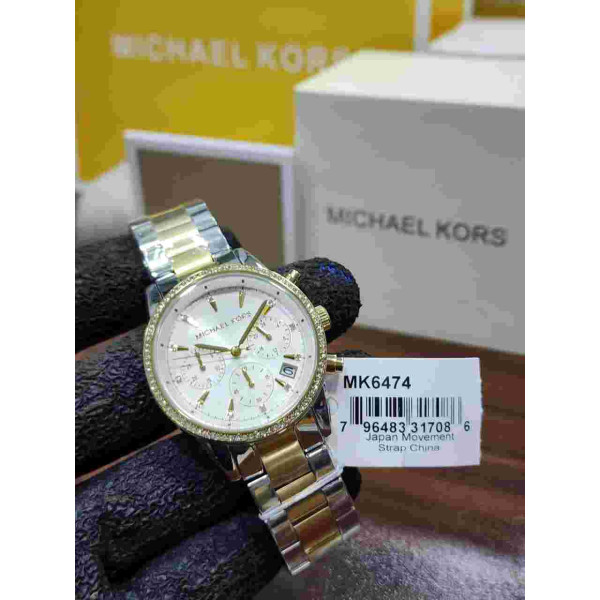 MK Parker Two-Tone Crystal Chronograph Women's Watch