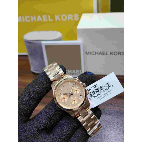 MK women's Rose Gold-Tone Chronograph Watch