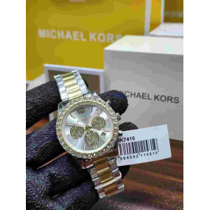 MK Women's Two-Tone Crystal Chronograph Watch