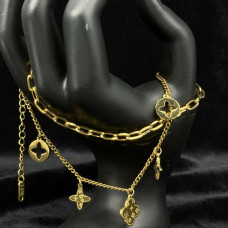 LV Monogram Multi-Charm Chain Bracelet
