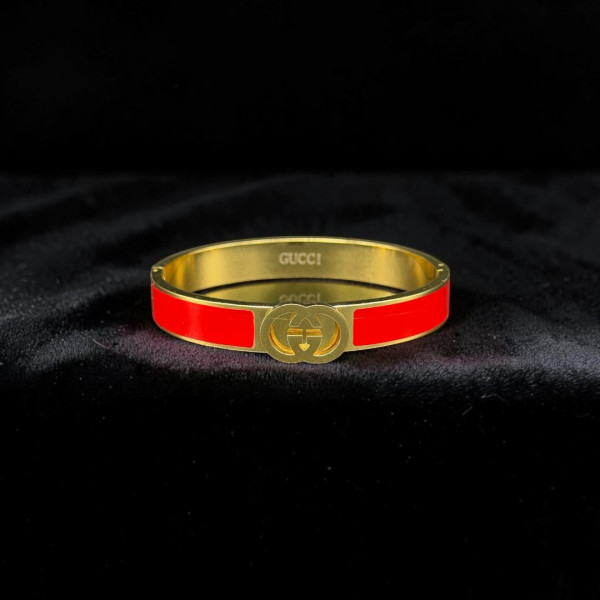 Gucci Interlocking G Crimson Enamel Bangle