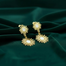 Sunburst Mother-of-Pearl Drop Earrings