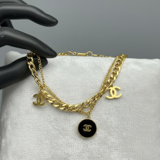 Chanel CC Medallion Double-Chain Bracelet