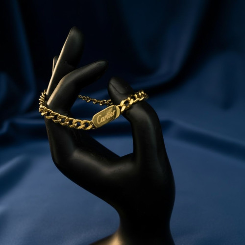 Cartier Signature Script Curb Bracelet