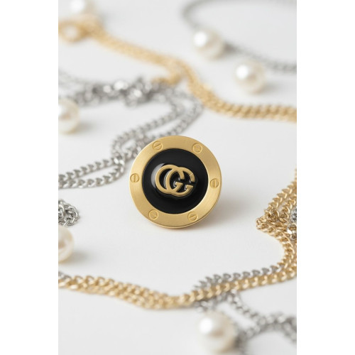 Gucci Interlocking G Midnight Onyx Stud