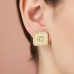 Gucci Sunburst Square Logo Stud