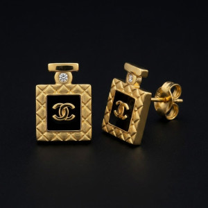Chanel Perfume Bottle Motif Stud