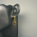 Obsidian Triangle Huggie Drop