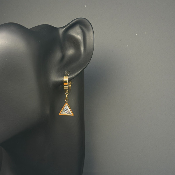 Triangle Crystal Drop Earrings