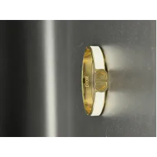 Dior CD Logo White Enamel Slim Bangle