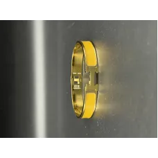 Hermes H-Link Marigold Enamel Bangle