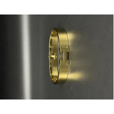 Hermes All-Gold H-Link Polished Bangle