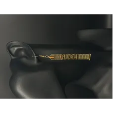 Gucci Logo Gold Mesh Drip Earrings