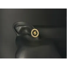 Versace Medusa Noir Halo Stud