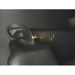 YSL Monogram C-Hoop Drop