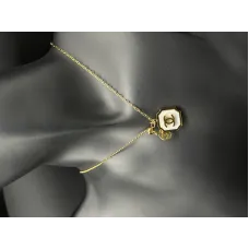 Chanel CC Mother-of-Pearl Octagon Pendant