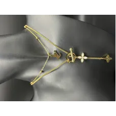 LV Toggle Link Mother-of-Pearl Blossom Necklace