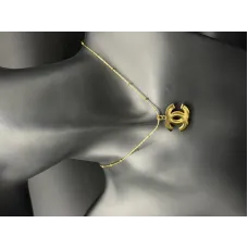 Chanel CC Sculptural Gold Bead Necklace