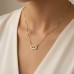 Dior CD Crystal Halo Oval Necklace