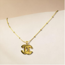 Chanel CC Sculptural Gold Bead Necklace