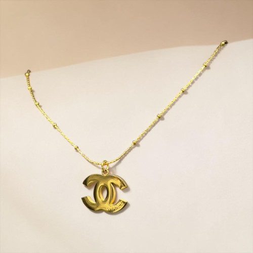 Chanel CC Sculptural Gold Bead Necklace