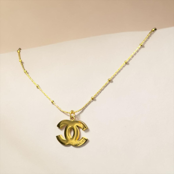 Chanel CC Sculptural Gold Bead Necklace