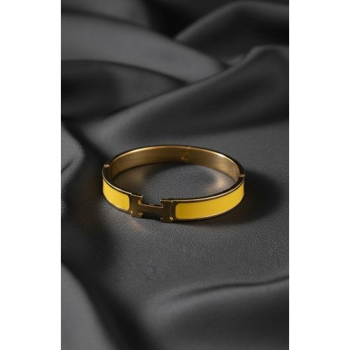 Hermes H-Link Marigold Enamel Bangle