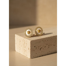 Versace Medusa Pearl Halo Stud