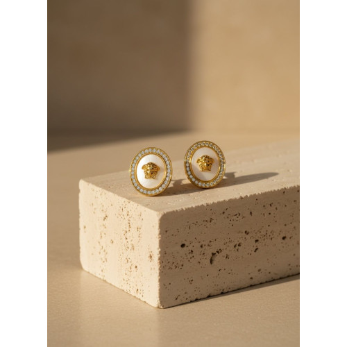 Versace Medusa Pearl Halo Stud