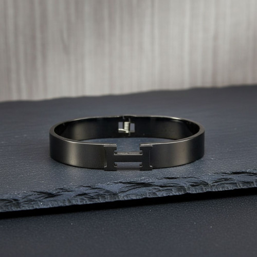 Hermes Matte Noir H-Link Bangle
